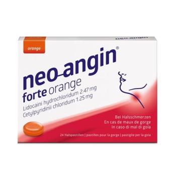 neo-angin forte throat lozenges orange 24 pcs