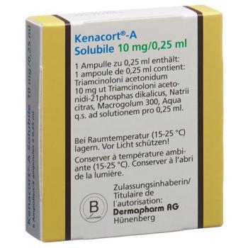 Kenacort A Solubile Inj L&ouml;s 10 mg/0.25ml Amp 5 pcs