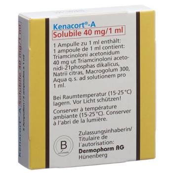 Kenacort A Solubile Inj L&ouml;s 40 mg/1ml Amp 5 pcs