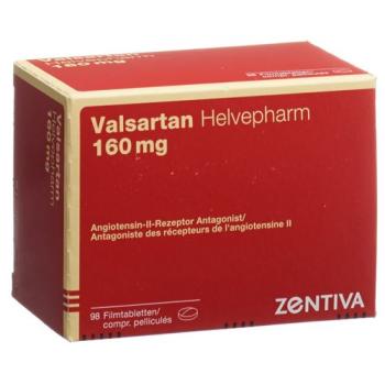 Valsartan Helvepharm Filmtabl 160 mg 98 pcs