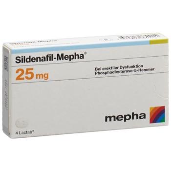 Sildenafil-Mepha Lactab 25 mg 4 pcs