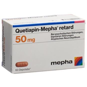 Quetiapin-Mepha retard Depotabs 50 mg 60 pieces