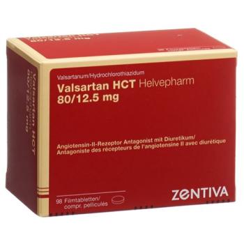 Valsartan HCT Helvepharm Filmtabl 80/12.5 mg 98 pcs