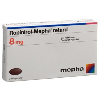 Ropinirole-Mepha retard Depotabs 8 mg 28 pieces