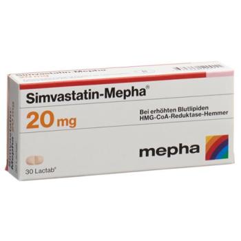 Simvastatin-Mepha Lactab 20 mg 100 pcs