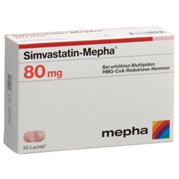 Simvastatin-Mepha Lactab 80 mg 30 pcs
