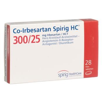 Co-irbesartan Spirig HC Filmtabl 300/25mg 28 pcs