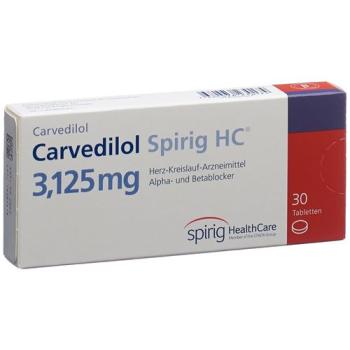 Carvedilol Spirig HC Tabl 3,125 mg 30 pcs