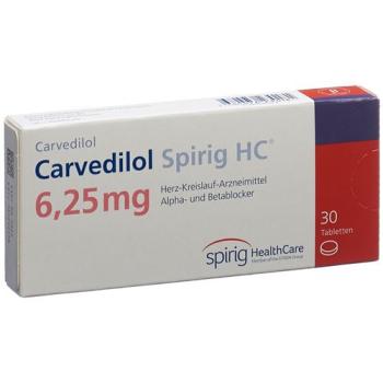Carvedilol Spirig HC Tabl 6.25 mg 30 pcs