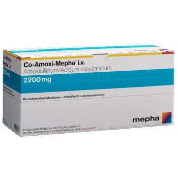 CO-AMOXI Mepha dry sub 2200 mg bottle 100ml