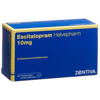 Escitalopram Helvepharm Filmtabl 10 mg 100 pcs