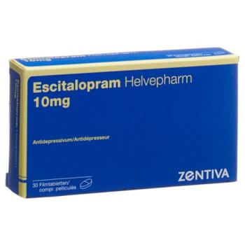 Escitalopram Helvepharm Filmtabl 10 mg 30 pcs