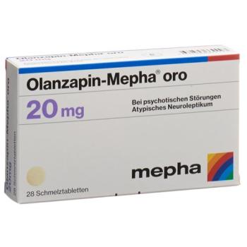 Olanzapin-Mepha oro Melting Tabl 20 mg 98 pcs