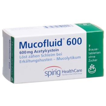 Mucofluid effervescent tabletse 600 mg can 7 pcs