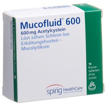 Mucofluid effervescent tabletse 600 mg can 14 pcs