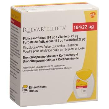 Relvar Ellipta Inh Plv 184mcg/22mcg 30 Dos