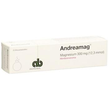Andreamag Brausetable 300 mg with raspberry flavor 20 pcs