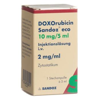 Doxorubicin Sandoz eco Inj L&ouml;s 10 mg/5ml 5 ml