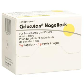 Ciclocutan Nagellack L&ouml;s 80 mg/g 2 x 3 g