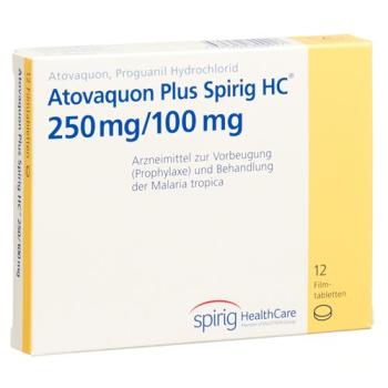 Atovaquone Plus Spirig HC Filmtablet 250/100mg 12 pcs