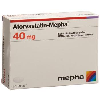 Atorvastatin-Mepha Lactab 40 mg 30 pcs