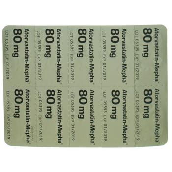 Atorvastatin-Mepha Lactab 80 mg 100 pcs