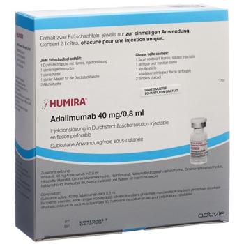 Humira Inj L&ouml;s 40 mg/0.8ml vial 2 pcs