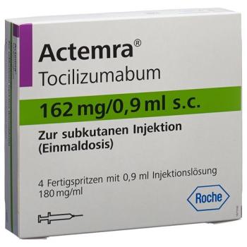 Actemra Inj L&ouml;s 162 mg/0.9ml pre-filled syringe 4 pcs