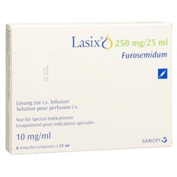 Lasix Inf L&ouml;s 250 mg/25ml i.v. 6 amps 25ml