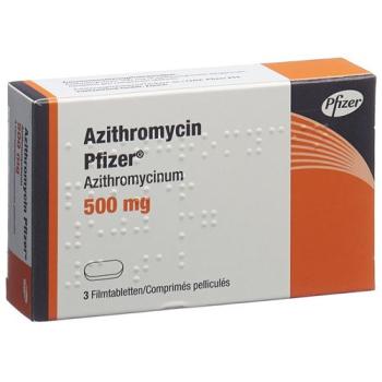 Azithromycin Pfizer Filmtablet 500 mg 3 pcs