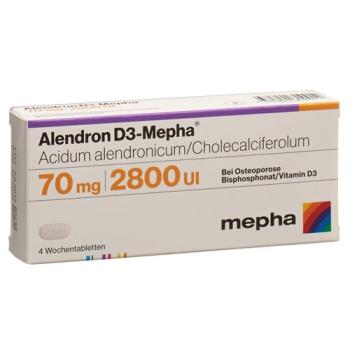 Alendron D3-Mepha weekly tablets 70/2800 12 pcs