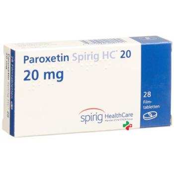 Paroxetin Spirig 20 mg 28 filmtablets
