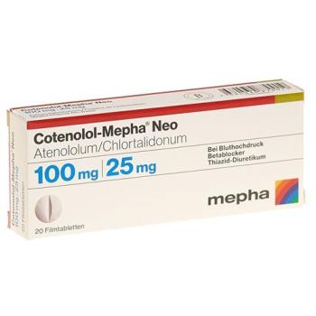 Cotenolol-Mepha Neo Filmtabl 100/25 20 pcs