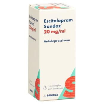Escitalopram Sandoz drops 20 mg/ml bottle 15 ml