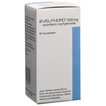 Velphoro chewing tablets 500 mg bottle 90 pcs