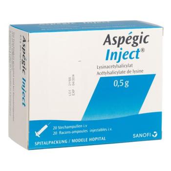 Asp&eacute;gic Inject dry sub 0.5 g permeate 20 pcs
