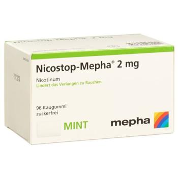 Nicostop-Mepha chewing gum 2 mg mint 96 pcs