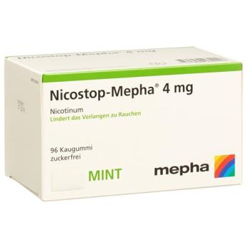 Nicostop-Mepha chewing gum 4 mg mint 96 pcs