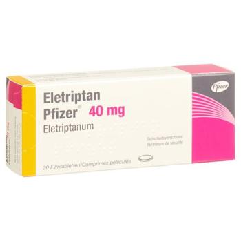 Eletriptan Pfizer Filmtablet 40 mg 20 pcs