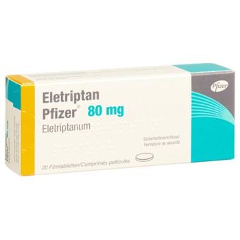 Eletriptan Pfizer Filmtablet 80 mg 20 pcs