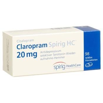 Claropram Spirig HC Filmtabl 20 mg 98 pcs