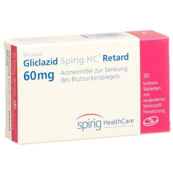 Gliclazide Spirig HC Retard Ret Tabl 60 mg 30 pcs