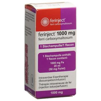 Ferinject Inj L&ouml;s 1000 mg/20ml perf 20 ml