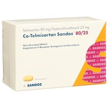 Co-Telmisartan Sandoz film tablets 80/25 98 pcs