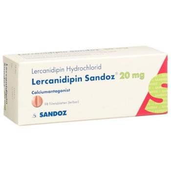 Lercanidipin Sandoz film tablets 20 mg 98 pcs