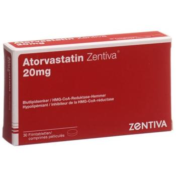Atorvastatin Zentiva Filmtabl 20 mg 30 pcs