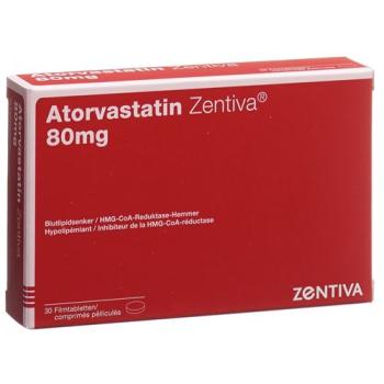 Atorvastatin Zentiva Filmtabl 80 mg 30 pcs