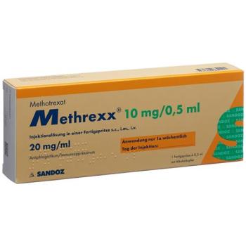 Methrexx Inj L&ouml;s 10 mg/0.5ml Fertspr 0.5 ml