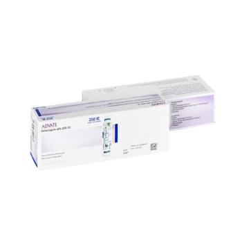 Advate dry sub 250 IU with solvent 2 ml perf