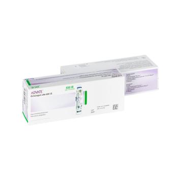 Advate dry sub 500 IU with solvent 2 ml perf